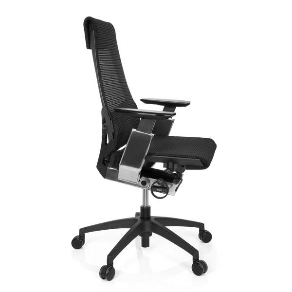 Bürostuhl GENIDIA SMART BLACK CM Silber - Polyester - 70 x 112 x 55 cm