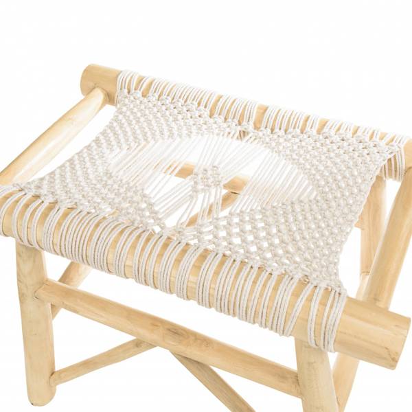 Hocker WILL Braun - Massivholz - 35 x 46 x 55 cm