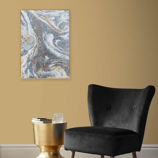 Leinwandbild Marmor Blau