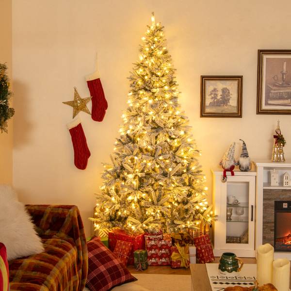 Halber Weihnachtsbaum OY47402PQ Grün - Kunststoff - 28 x 180 x 55 cm