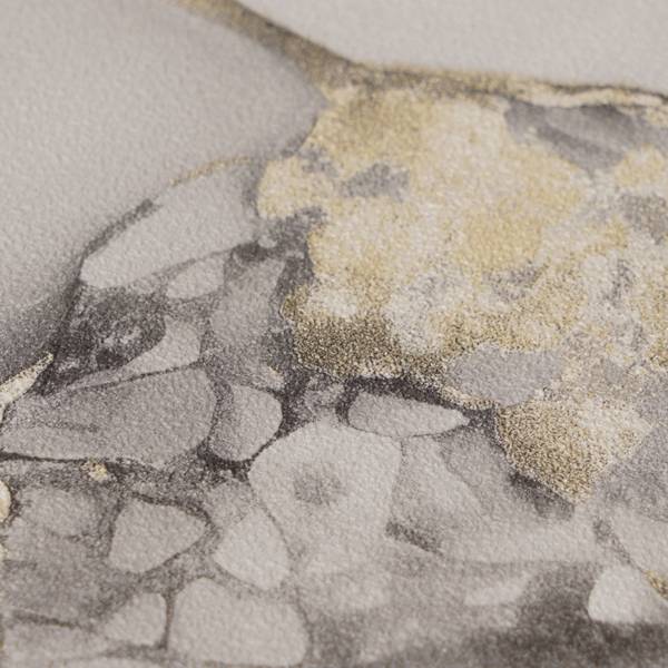 Vliestapete Golden Veil Gold - Grau