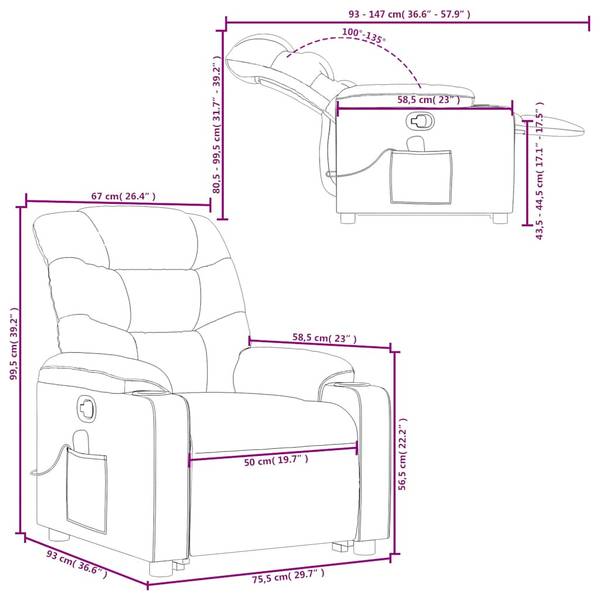 Fauteuil inclinable de massage 3032754-2 Gris lumineux