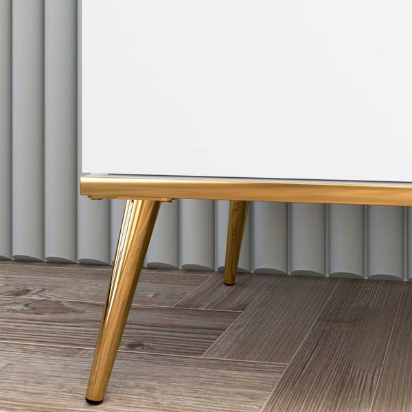 Lowboard VELTI TV-Schrank Weiß - Holzwerkstoff - 160 x 53 x 40 cm