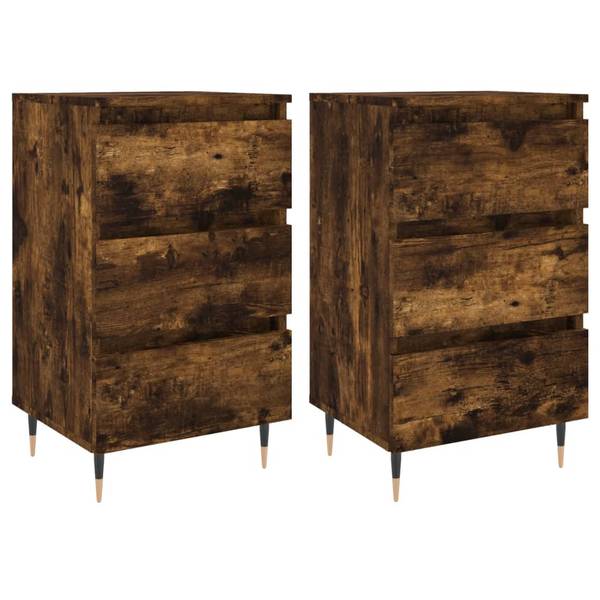 Nachttische 2er Set W567 Braun - Holzwerkstoff - 40 x 69 x 35 cm