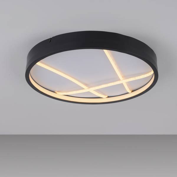 LED Deckenlampe Mikado 40 Schwarz - Kunststoff - 40 x 5 x 40 cm
