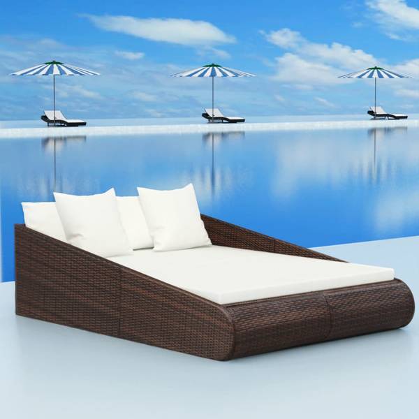Sonnenliege 293763 Braun - Polyethylen - 200 x 55 x 110 cm