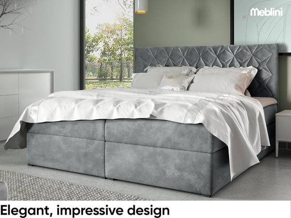 Boxspringbett BILBAO H3 Hellgrau