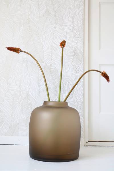 Vase BARTICA Grau - Glas - 25 x 25 x 25 cm
