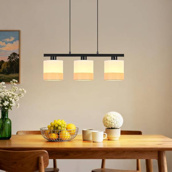 Pendelleuchte Yazvac Weiß - Metall - 5 x 120 x 25 cm