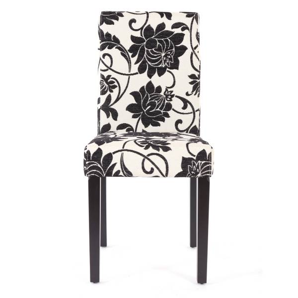 Esszimmerstuhl Littau (6er-Set) Schwarz - Weiß - Textil - 43 x 90 x 48 cm