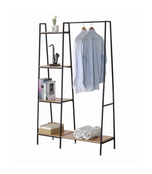 Kleiderständer LEXIE Braun - Holzwerkstoff - 35 x 160 x 101 cm