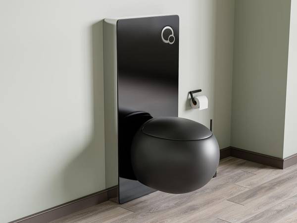 Hänge WC HURO Schwarz - Keramik - 40 x 39 x 58 cm