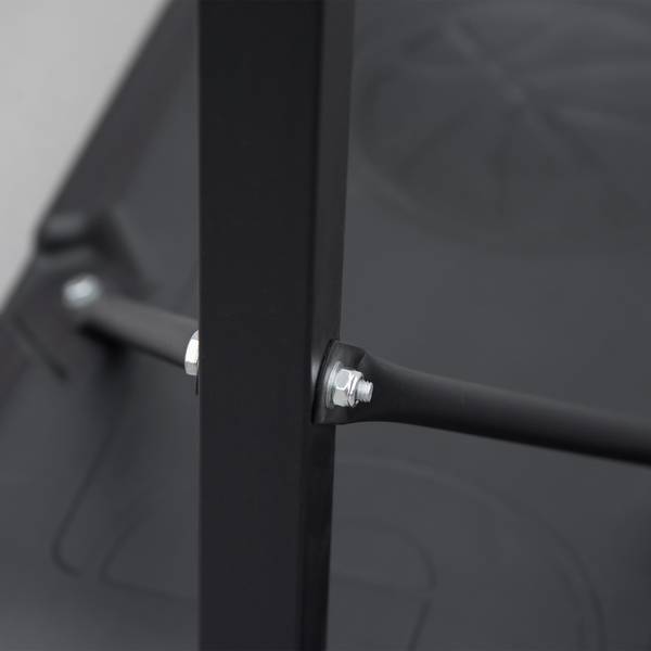 Basketballkorb CO397 Schwarz - Metall - 49 x 250 x 131 cm