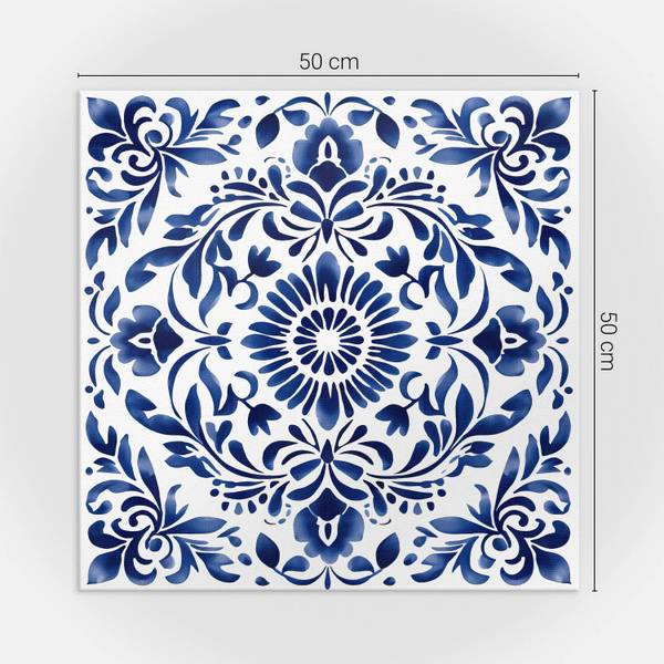 Fliesen Blumen Ornamente Stil 4er Set 50 x 50 cm