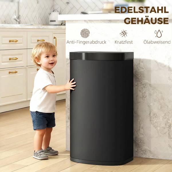 Sensor Mülleimer 851-055V00BK Schwarz - Metall - 29 x 69 x 38 cm