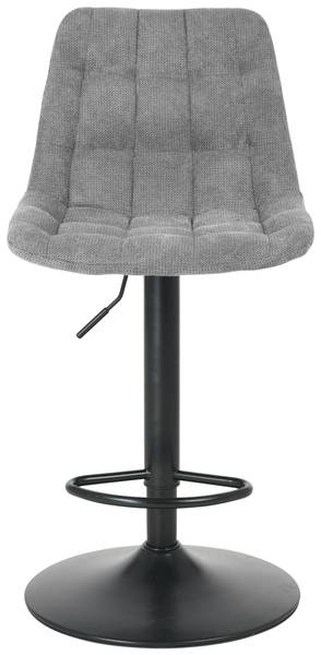 Barhocker THEO Grau - Metall - Massivholz - Textil - 46 x 114 x 55 cm