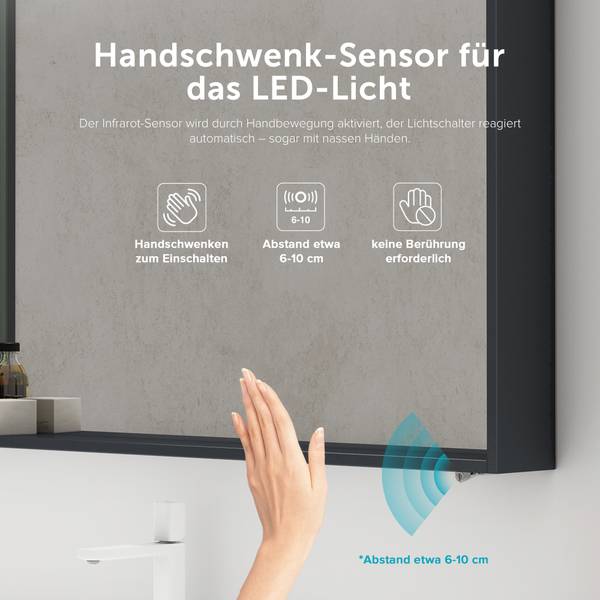 Spiegelschrank-01 Anthrazit - Breite: 120 cm