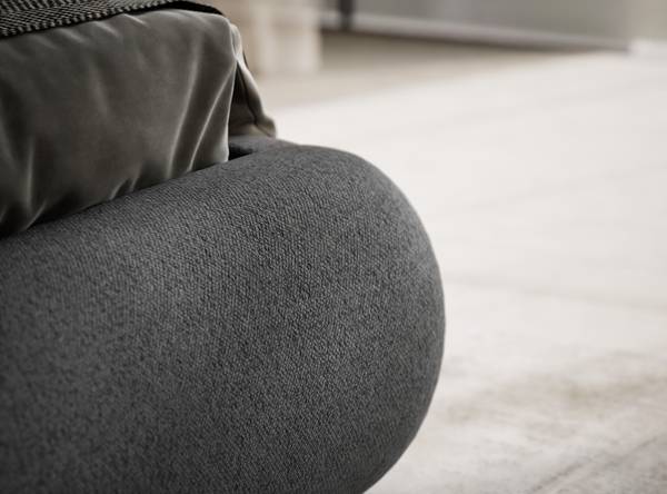 Polsterbett Maumere Graphit - Liegefläche Breite: 180 cm