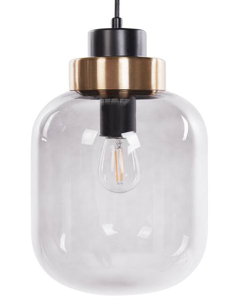 Hanglamp ZAYANDE goud - grijs - bamboe - 39 x 105 x 39 cm