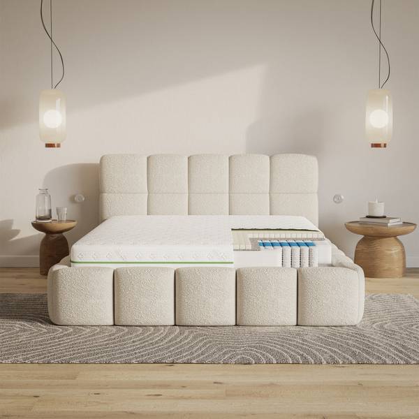 Matras Sompol wit - kunststof - 160 x 18 x 200 cm