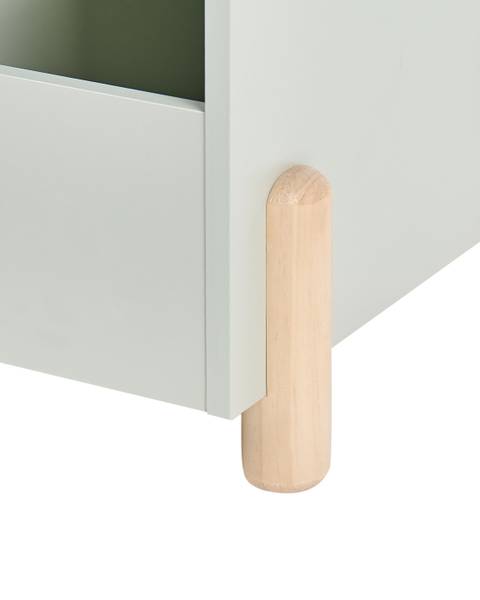 Nachttisch QUILPIE Braun - Grün - Holzwerkstoff - 40 x 45 x 36 cm