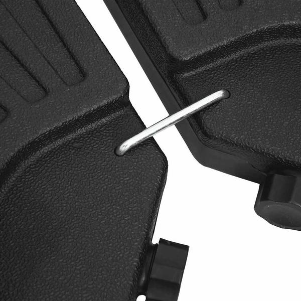 Socle de parasol 47857 (lot de 4) Noir - Matière plastique - 101 x 8 x 101 cm