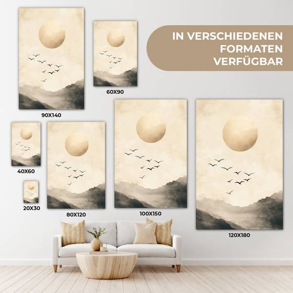 CANVAS SCHILDERIJ Landschap 80 x 120 cm