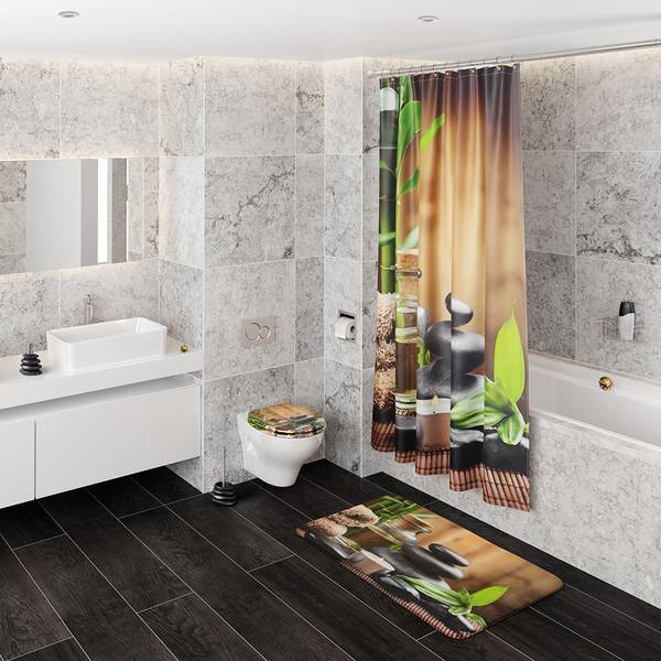 Abattant WC frein de chute Spa Marron - Bois manufacturé - 38 x 6 x 47 cm