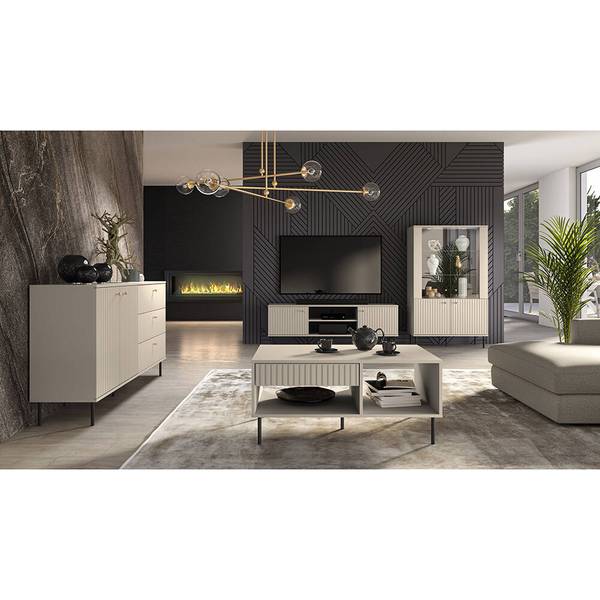 Sideboard SALOU-131-5 Beige - Holzwerkstoff - 160 x 85 x 40 cm