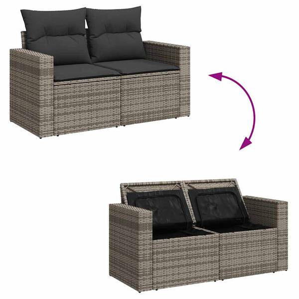 Garten-Lounge-Set 3036420-4 (6-teilig) Grau