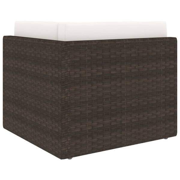 Canapé de jardin 3001946-4 (lot de 2) Marron - Polyester - Acier - 58 x 52 x 65 cm