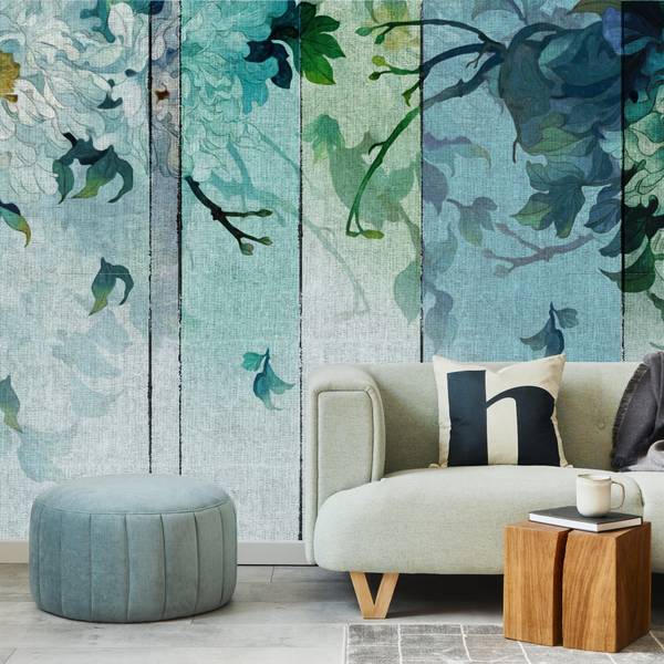 Fototapete BLUMEN Pflanzen Abstraktion 180 x 120 x 120 cm