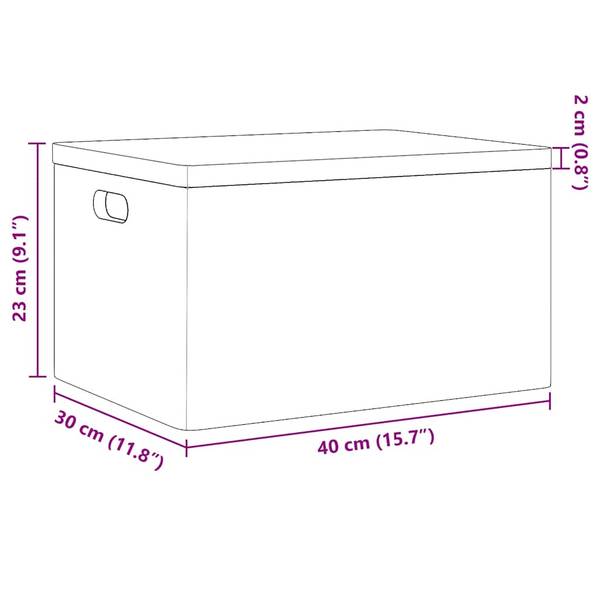 Holzkiste 3042894 Braun - Massivholz - 30 x 23 x 40 cm