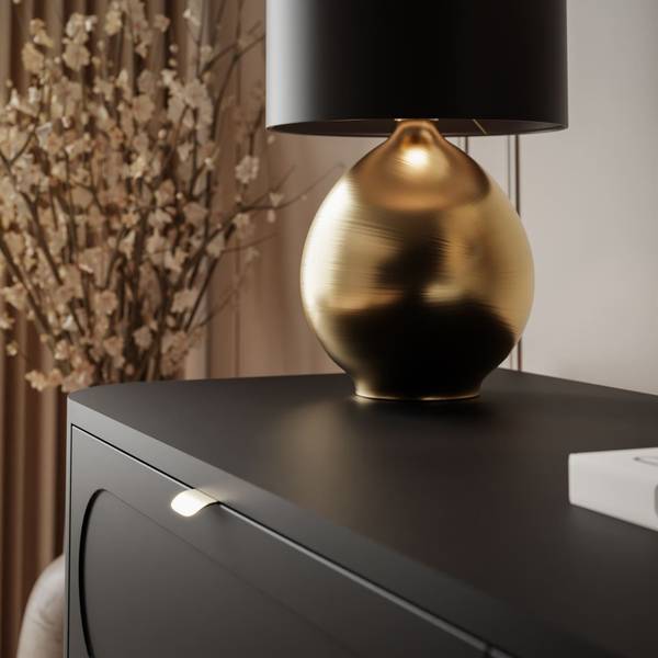 Dressoir SHADOW 6S zwart - plaatmateriaal op houtbasis - 138 x 80 x 40 cm