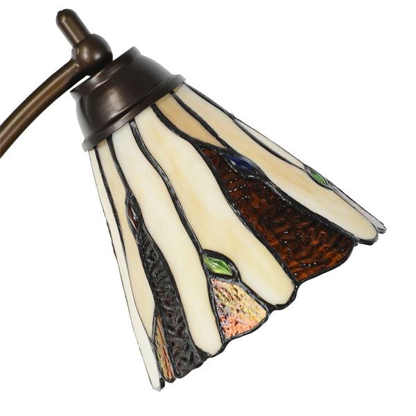 Tiffany Tafellamp Samira beige - glas - 27 x 51 x 27 cm