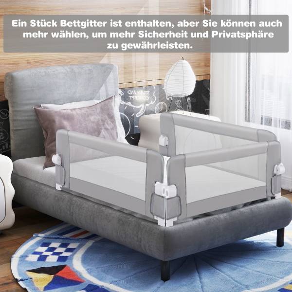 Bettgitter 40591236 Grau - Kunststoff - 1 x 1 x 1 cm