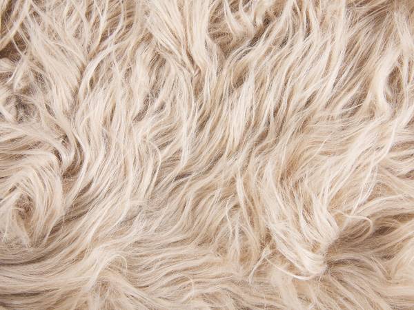Déco en peau de mouton MUNGO Beige - Textile - 63 x 53 x 53 cm
