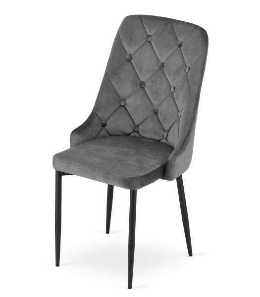 Esszimmerstuhl Celeste (4er Set) Grau - Metall - 56 x 93 x 48 cm