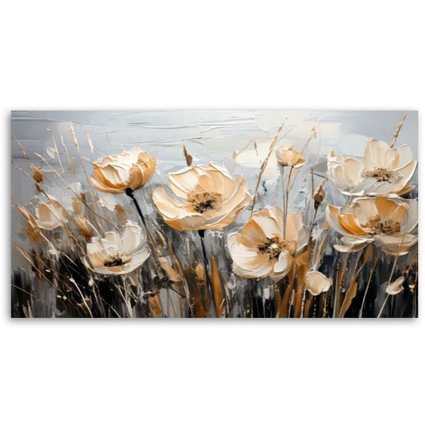 Canvas schilderij Bloemen 120 x 60 cm