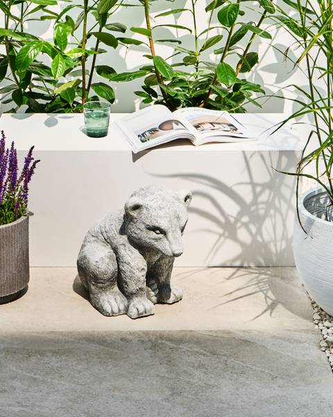 Gartenfigur BOWE Grau - Metall - 28 x 36 x 29 cm