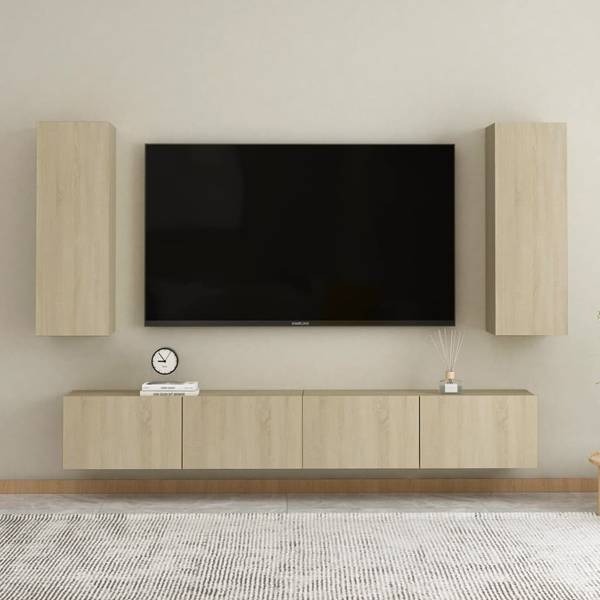 TV-Schrank 3006899-1 (4-teilig) Braun - Holzwerkstoff - 80 x 30 x 30 cm