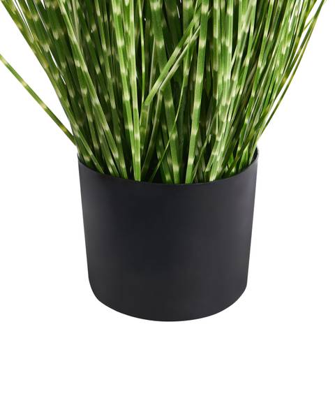 Kunstpflanze ZEBRA GRASS Schwarz - Grün - Kunststoff - 40 x 120 x 40 cm