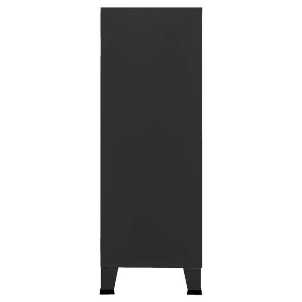 Aufbewahrungsschrank 3000144 Schwarz - Höhe: 115 cm