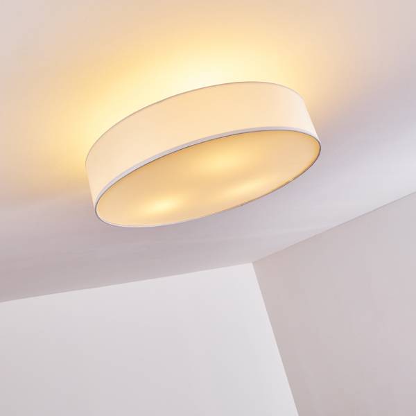 Deckenleuchte Mels Silber - Weiß - 63 x 22 x 63 cm