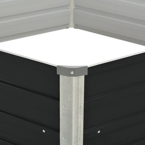 Hochbeet DE573 Grau - Metall - 129 x 45 x 129 cm
