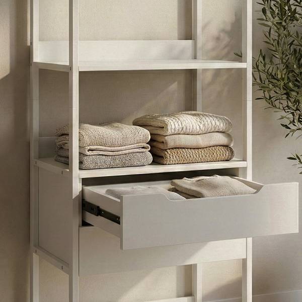 Standgarderobe Jässaatka Grau - Stahl - 61 x 200 x 40 cm