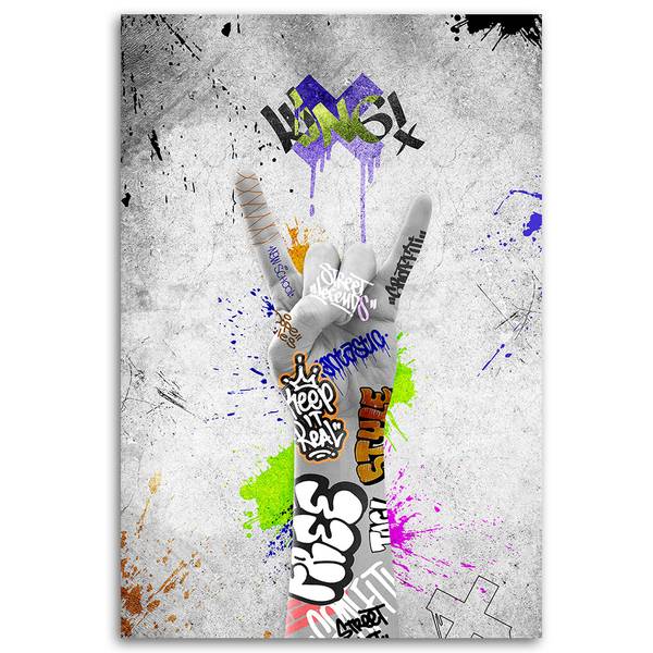 Wandbild street art graffiti 40 x 60 cm