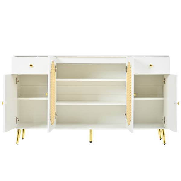 Sideboards ObsidianIst Weiß - Holzwerkstoff - 140 x 82 x 35 cm