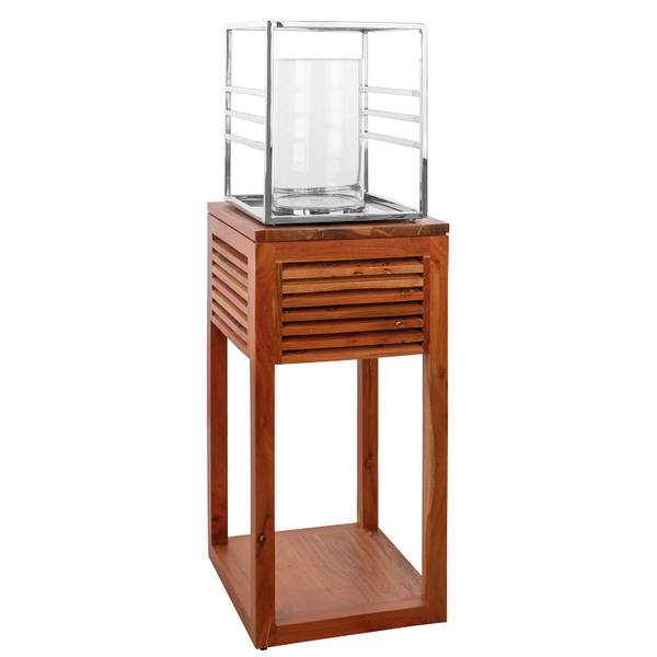 Windlicht MALIBU Silber - Metall - 26 x 30 x 26 cm