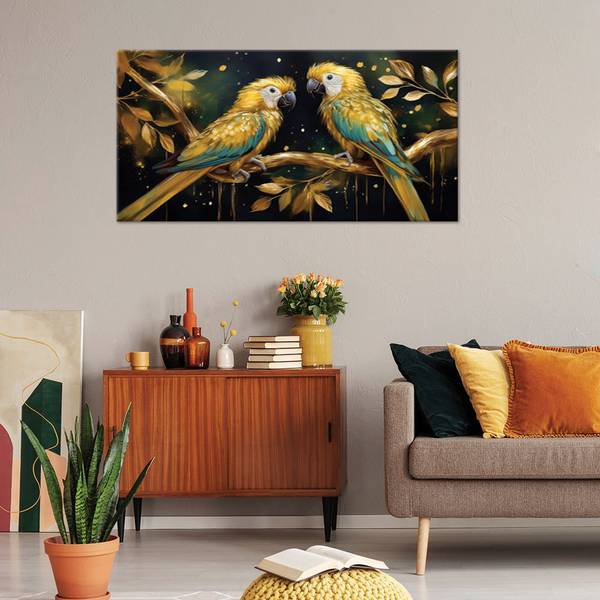 Wandbild Vögel 120 x 60 cm